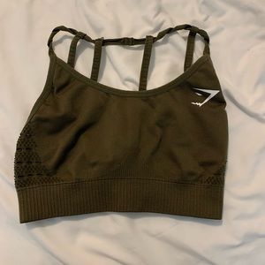 Green gymshark sports bra